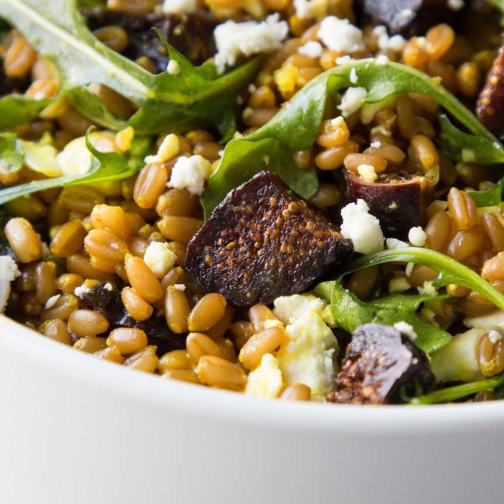 Farro & Fig Salad with Arugula and Feta