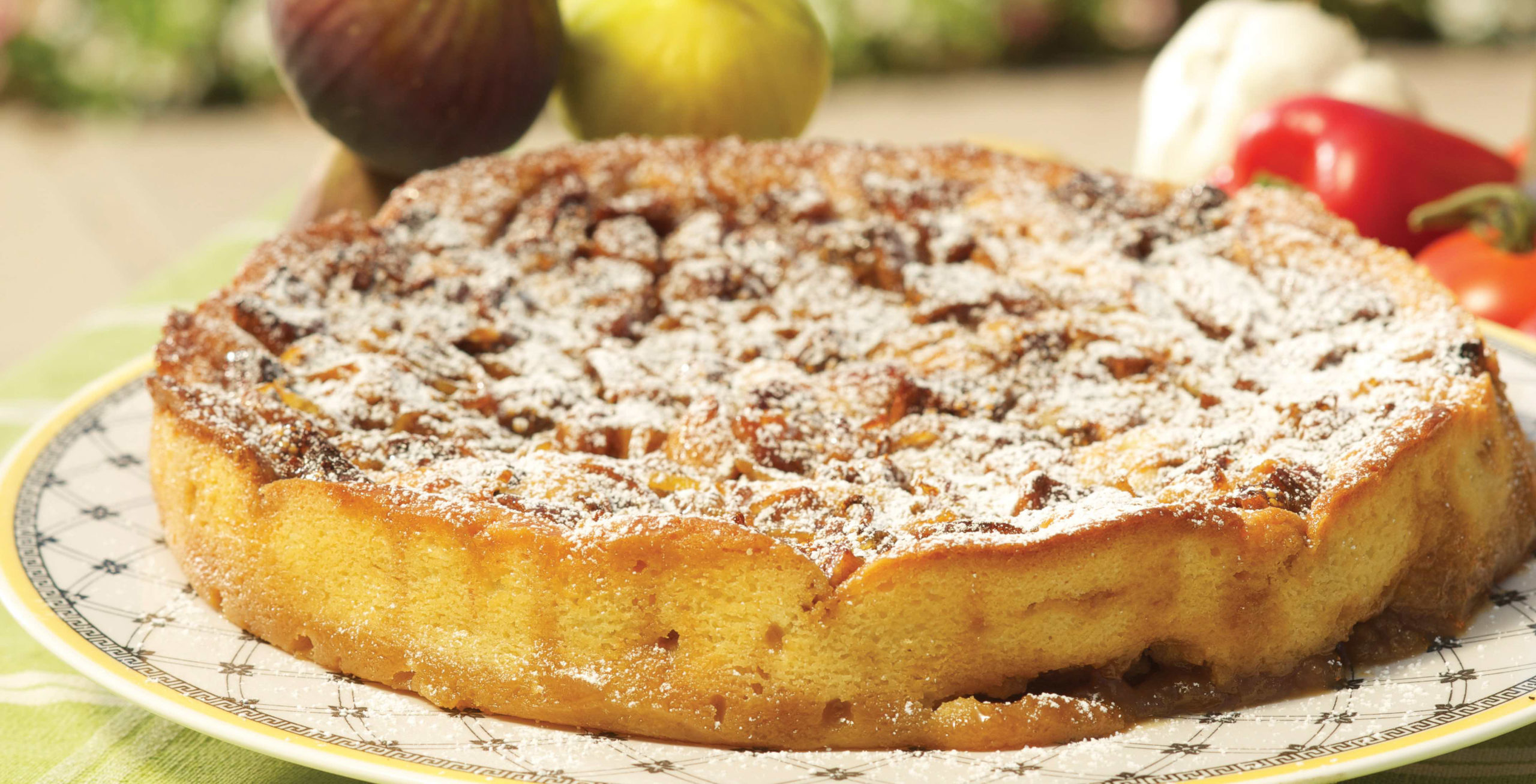 California Fig Sour Cream Cake with Caramel Cream Sauce - California Figs - California Figs