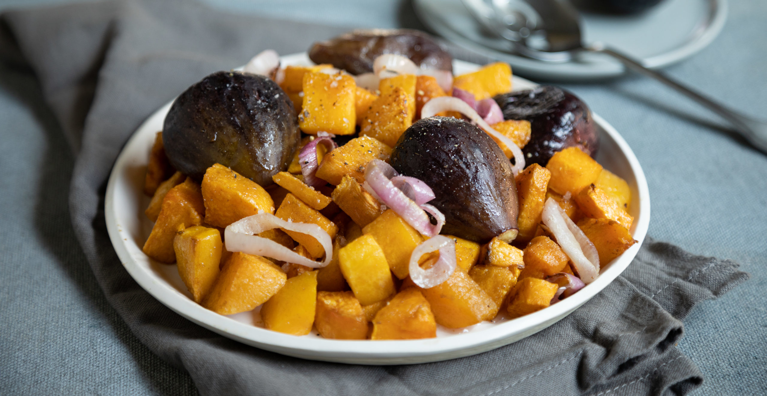Roasted California Fresh Figs with Butternut Squash - California Figs - California Figs