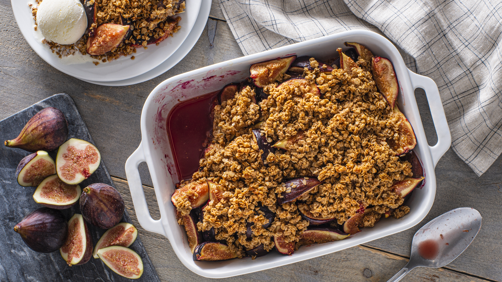 California Fresh Fig and Tahini Sesame Crisp - California Figs - California Figs