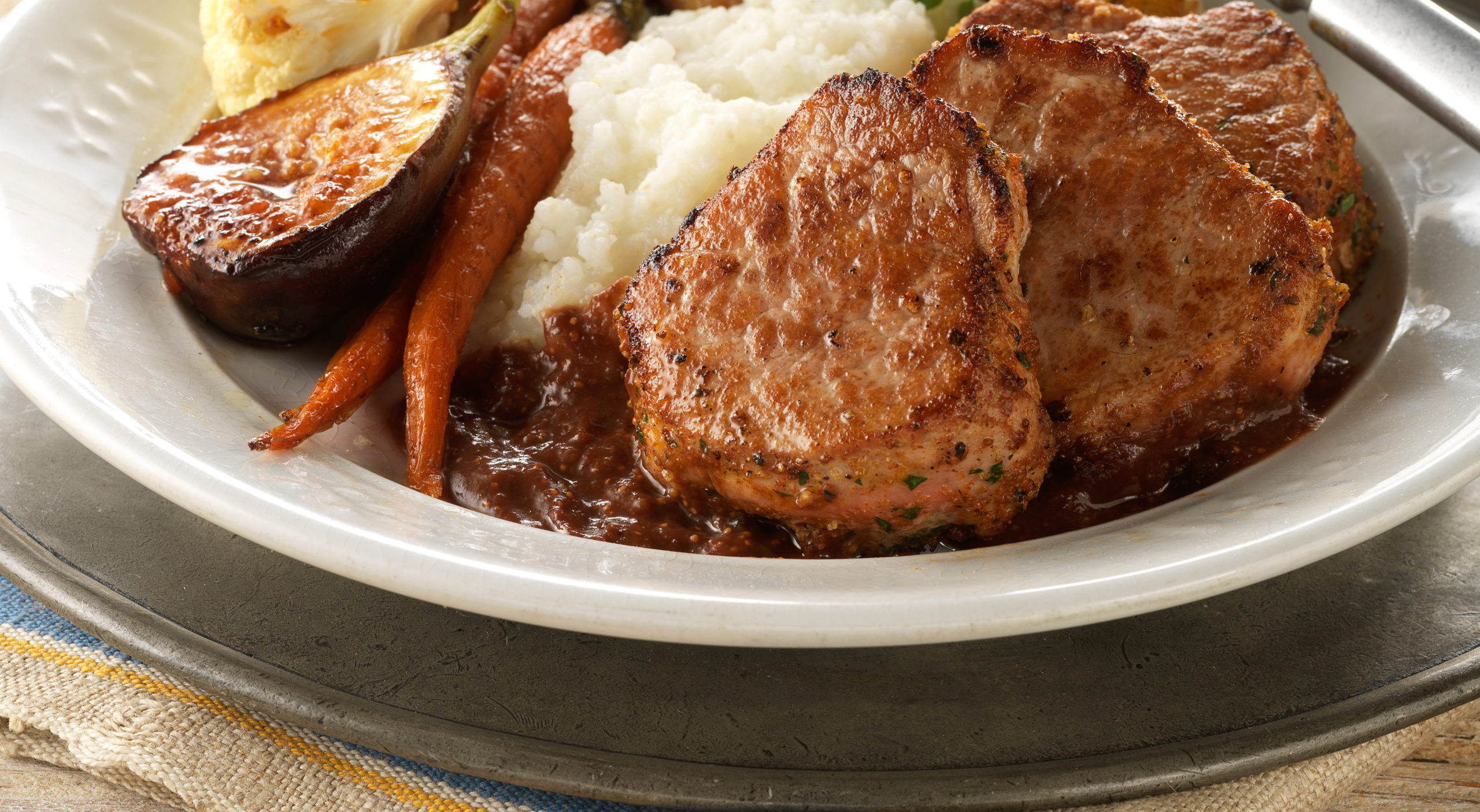 Pork Tenderloin with California Fig Cocoa Sauce - California Figs - California Figs