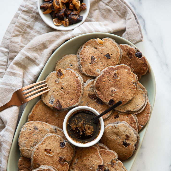 Buckwheat Pancakes with California Figs and Walnuts