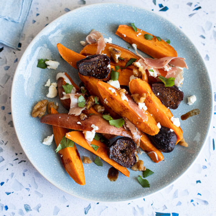 Roasted Sweet Potatoes with Balsamic California Figs