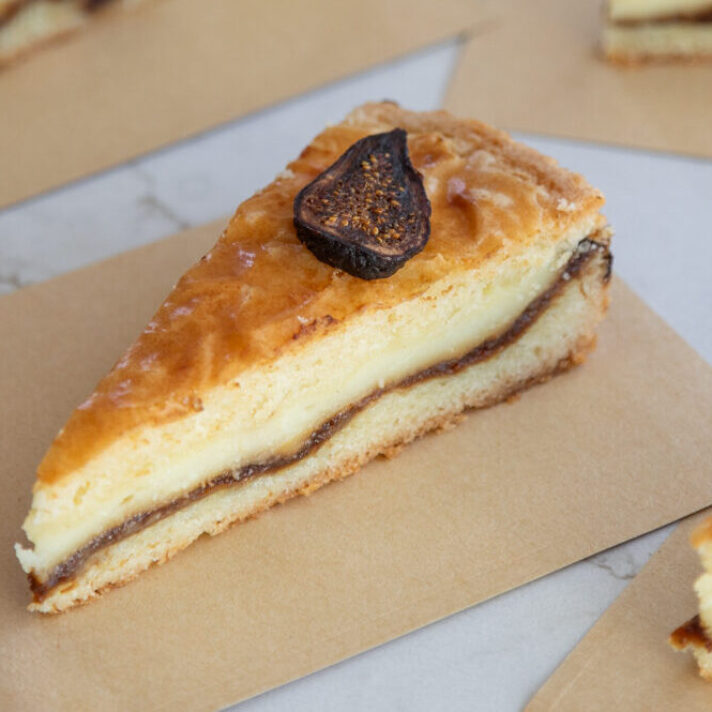 Toasted Almond Basque Tart with California Figs