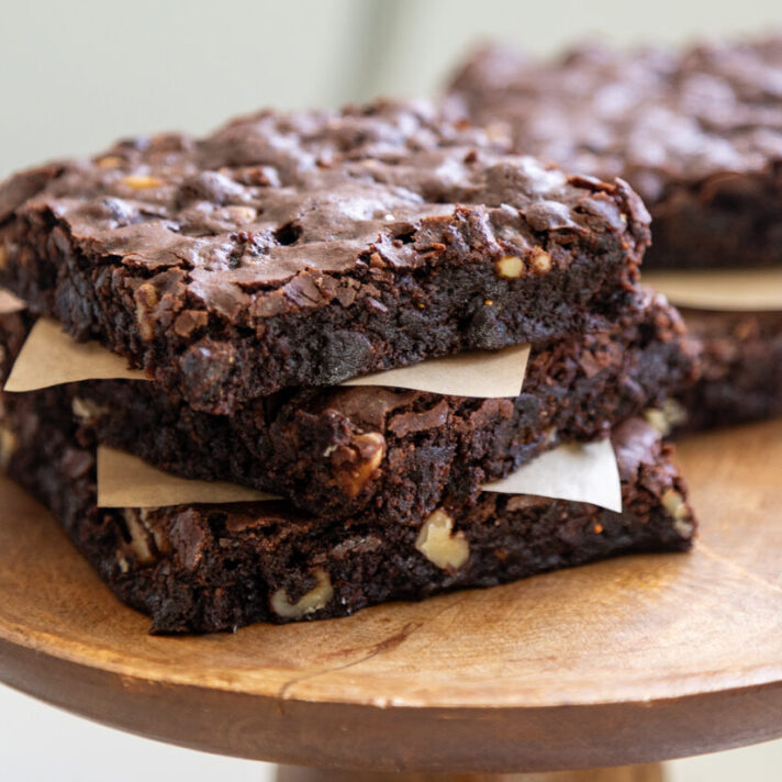 Spicy California Fig Dark Chocolate Brownies